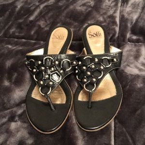 Sandals with a heel